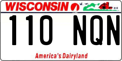 WI license plate 110NQN
