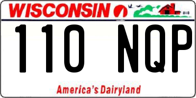WI license plate 110NQP