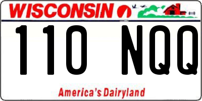 WI license plate 110NQQ