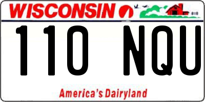 WI license plate 110NQU