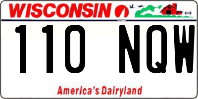 WI license plate 110NQW