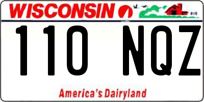 WI license plate 110NQZ