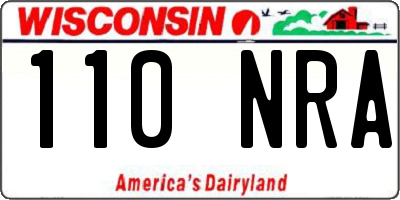 WI license plate 110NRA