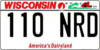 WI license plate 110NRD