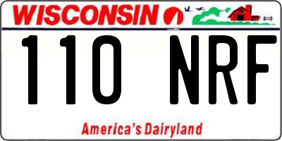 WI license plate 110NRF