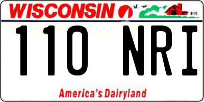 WI license plate 110NRI