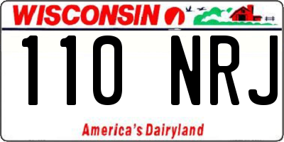 WI license plate 110NRJ
