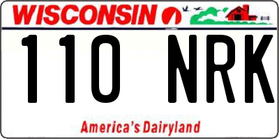 WI license plate 110NRK