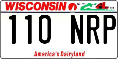 WI license plate 110NRP