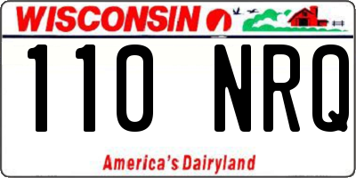 WI license plate 110NRQ