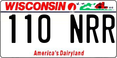 WI license plate 110NRR