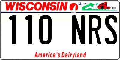 WI license plate 110NRS