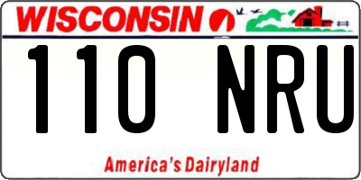 WI license plate 110NRU