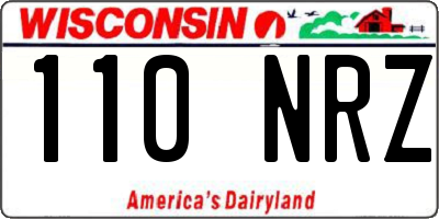 WI license plate 110NRZ