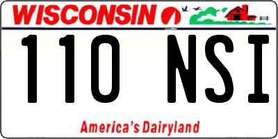 WI license plate 110NSI