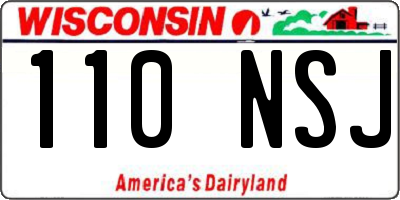 WI license plate 110NSJ