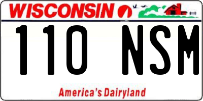 WI license plate 110NSM