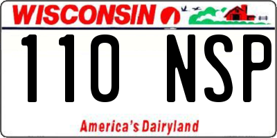 WI license plate 110NSP