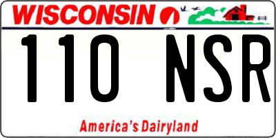 WI license plate 110NSR