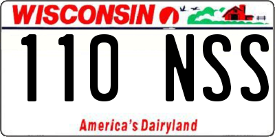WI license plate 110NSS
