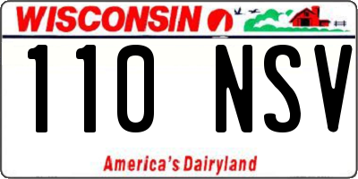 WI license plate 110NSV