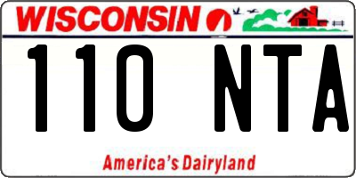 WI license plate 110NTA