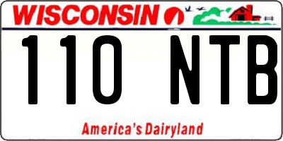 WI license plate 110NTB