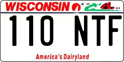 WI license plate 110NTF