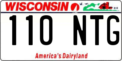 WI license plate 110NTG