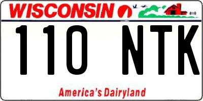 WI license plate 110NTK