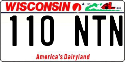 WI license plate 110NTN