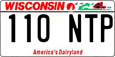 WI license plate 110NTP