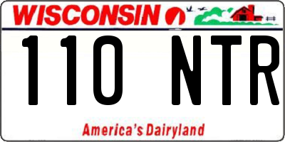 WI license plate 110NTR