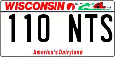 WI license plate 110NTS