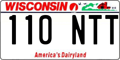 WI license plate 110NTT