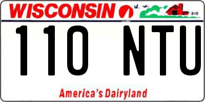 WI license plate 110NTU