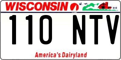 WI license plate 110NTV