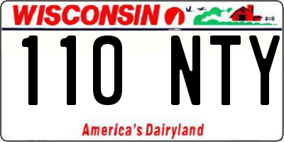 WI license plate 110NTY