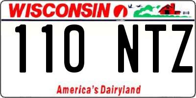 WI license plate 110NTZ