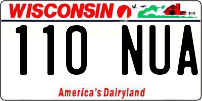WI license plate 110NUA