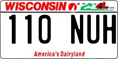 WI license plate 110NUH