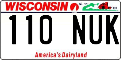 WI license plate 110NUK