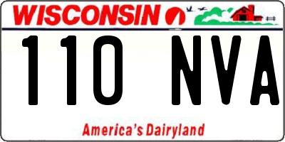 WI license plate 110NVA