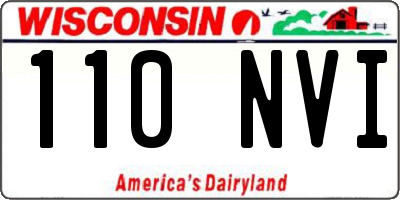 WI license plate 110NVI