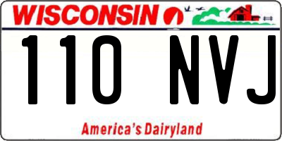 WI license plate 110NVJ
