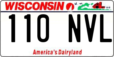 WI license plate 110NVL