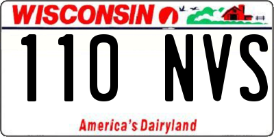 WI license plate 110NVS