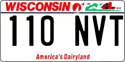 WI license plate 110NVT