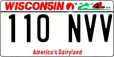 WI license plate 110NVV