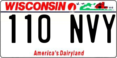 WI license plate 110NVY